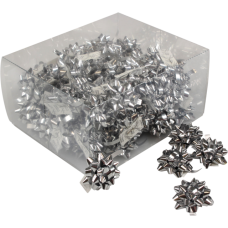 Minibow metallic zilver  ø25mm 75st Tpk714114 